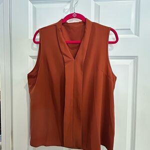 Elegant Rust Sleeveless Top NWOT